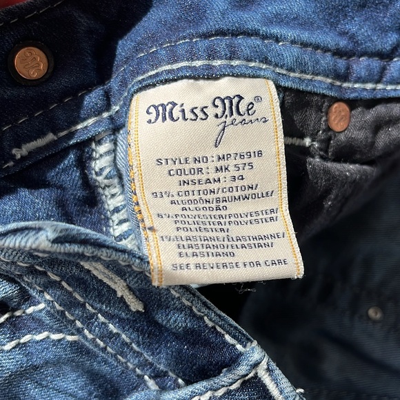 Miss Me mid rise boot cut size 28/34 - Picture 4 of 6